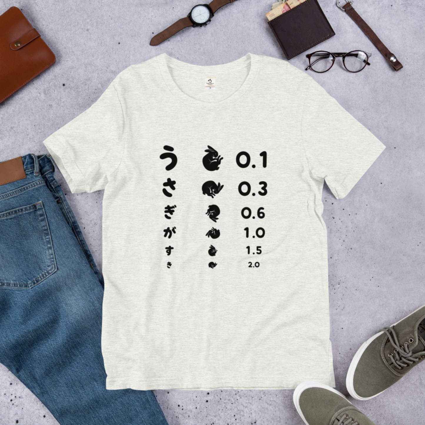 猫tシャツ ねこ 猫イラスト うさぎかわいい ウサギが好き|アダルト&キッズサイズ.