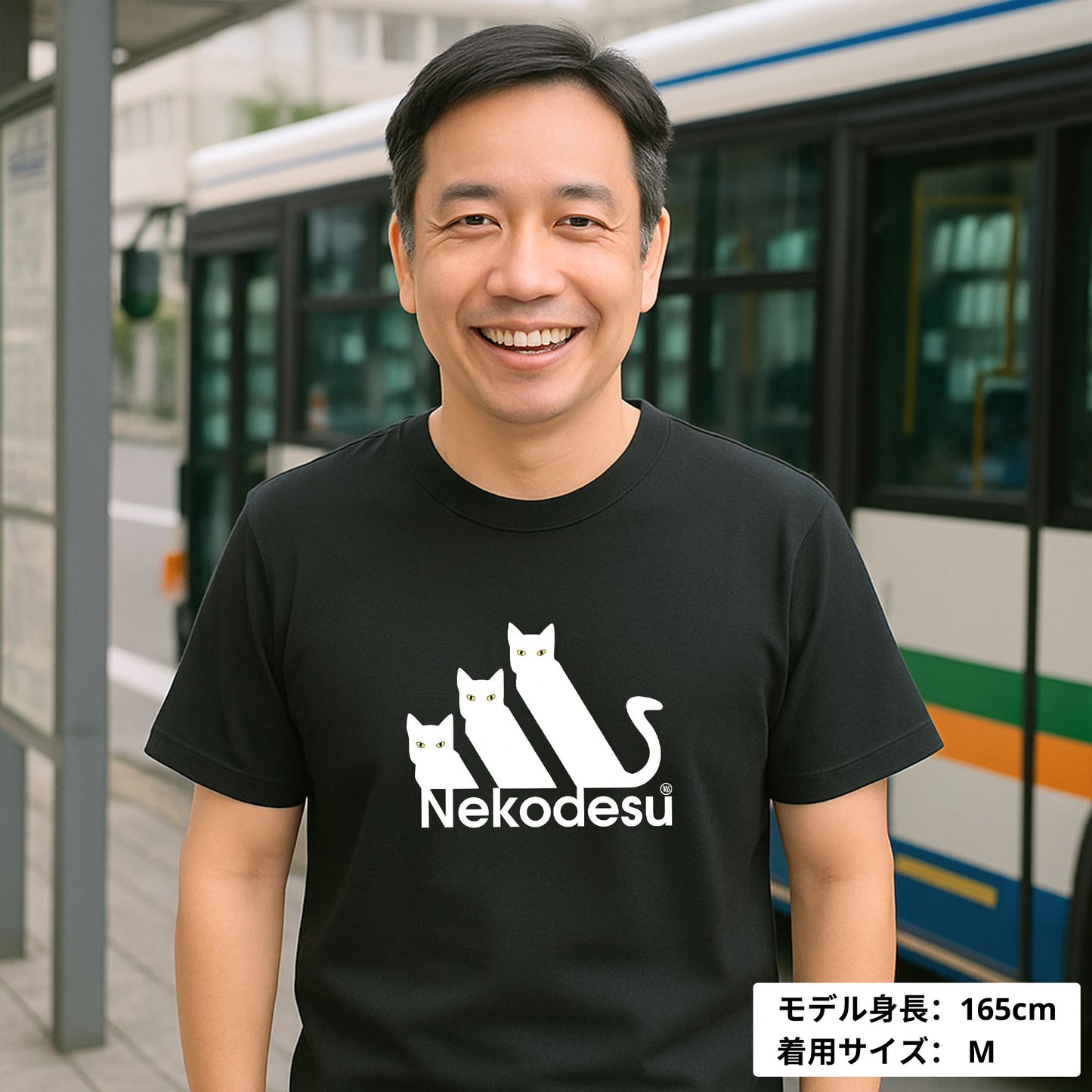 猫tシャツ ねこ 猫イラスト おもしろ tシャツ かわいい Nekodesu|アダルト&キッズサイズ