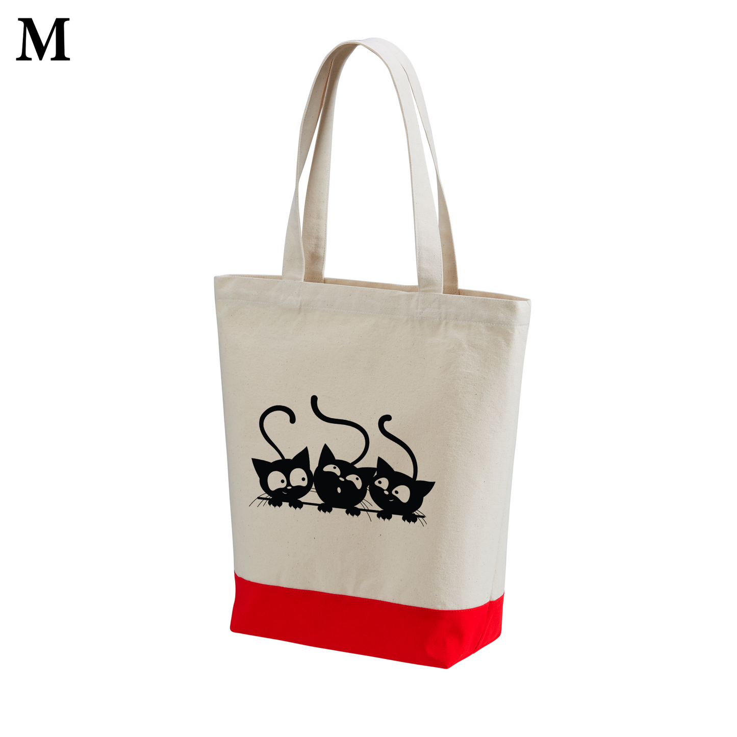 猫トート バッグ 猫 エコ バッグ3匹 黒猫.