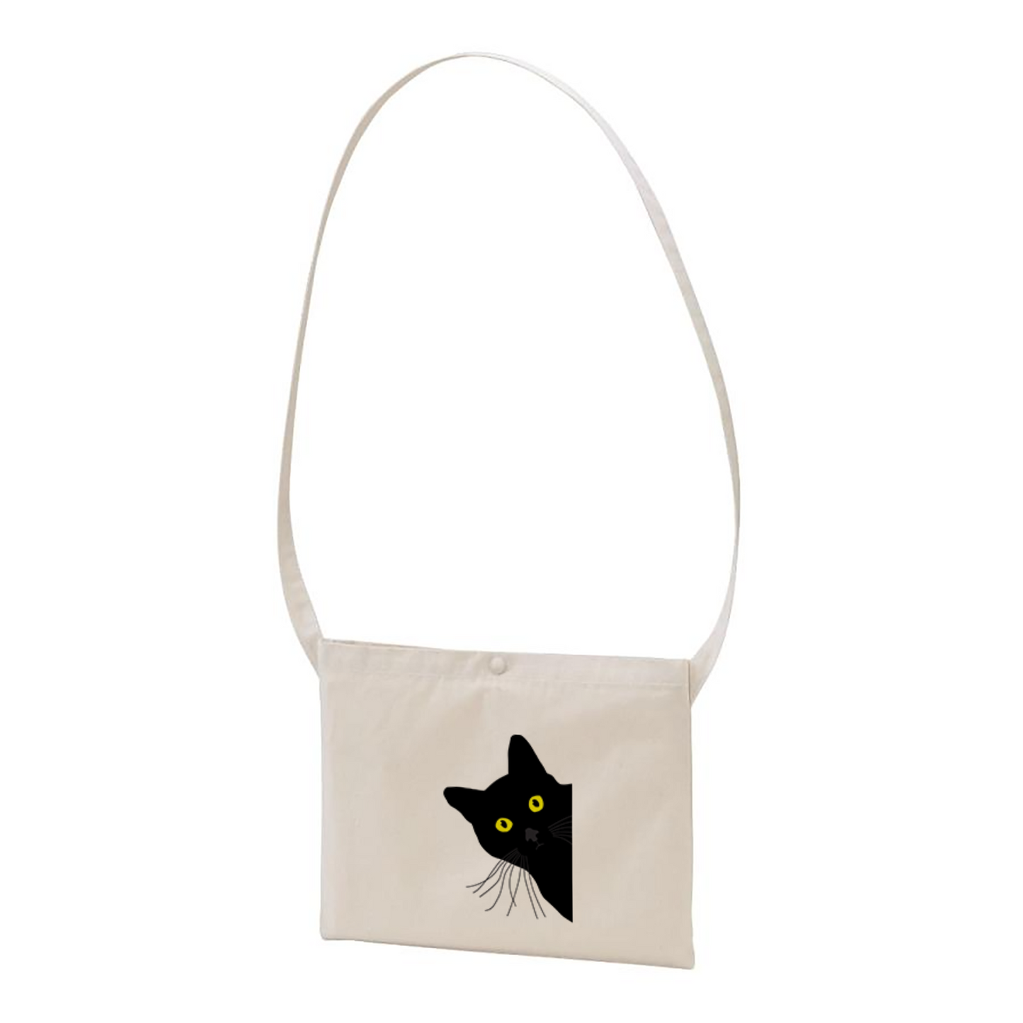 猫イラスト レギュラー キャンバス サコッシュ.