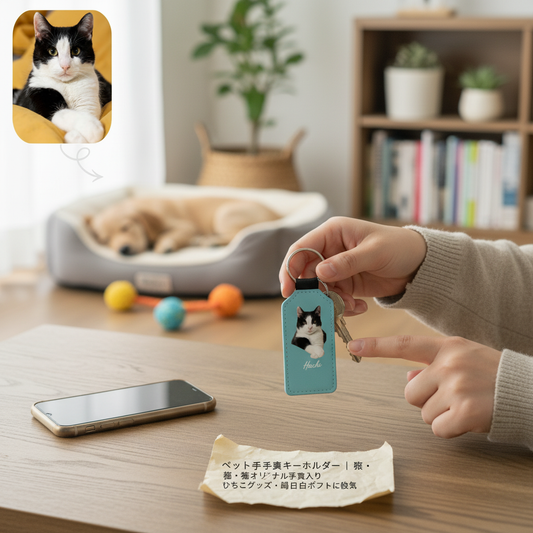 【名入れ対応】ペット写真キーホルダー|犬・猫オリジナル写真入り|うちの子グッズ・誕生日ギフトに人気 | Takashirt