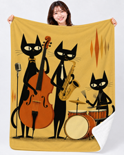 Black Cat Jazz Band レトロな黒猫ジャズバンド | Blanket