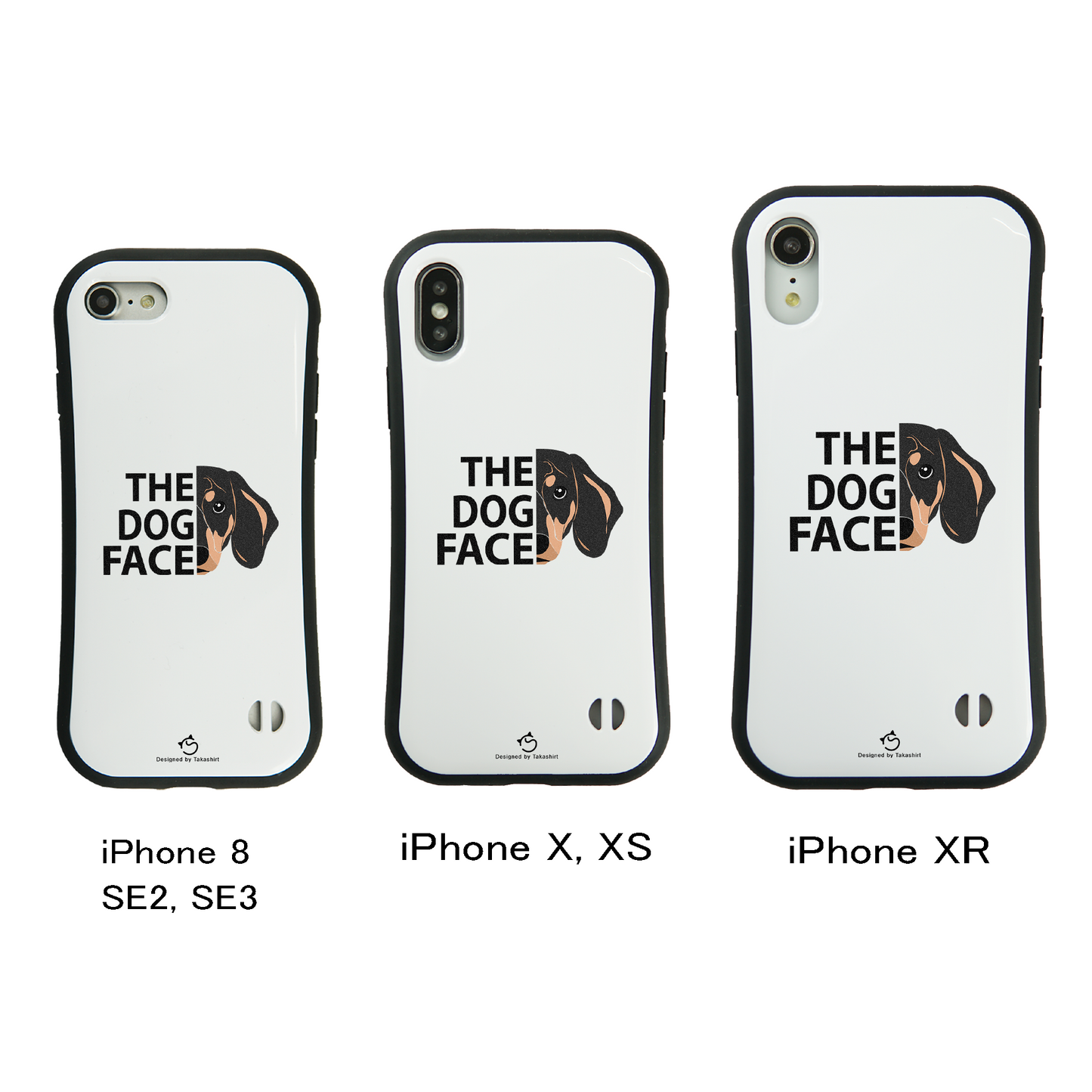 ケース いぬ 犬 イラスト ダックス フンド THE DOG FACE スマホ ケース iPhone8, SE2, SE3 ~ ケース iPhone16シリーズ