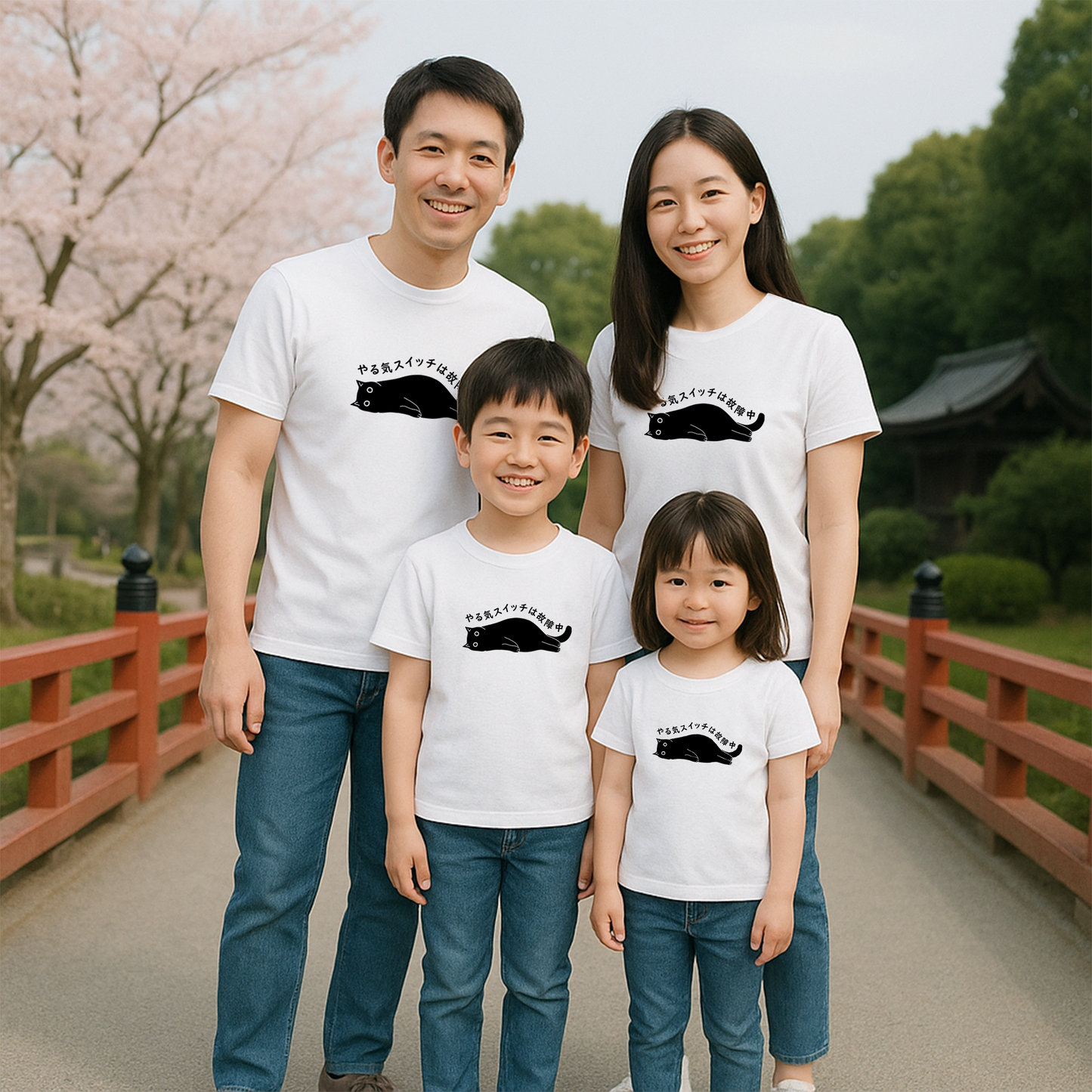 猫tシャツ ねこ 猫イラスト おもしろ tシャツ かわいい やる気スイッチは故障中|アダルト&キッズサイズ