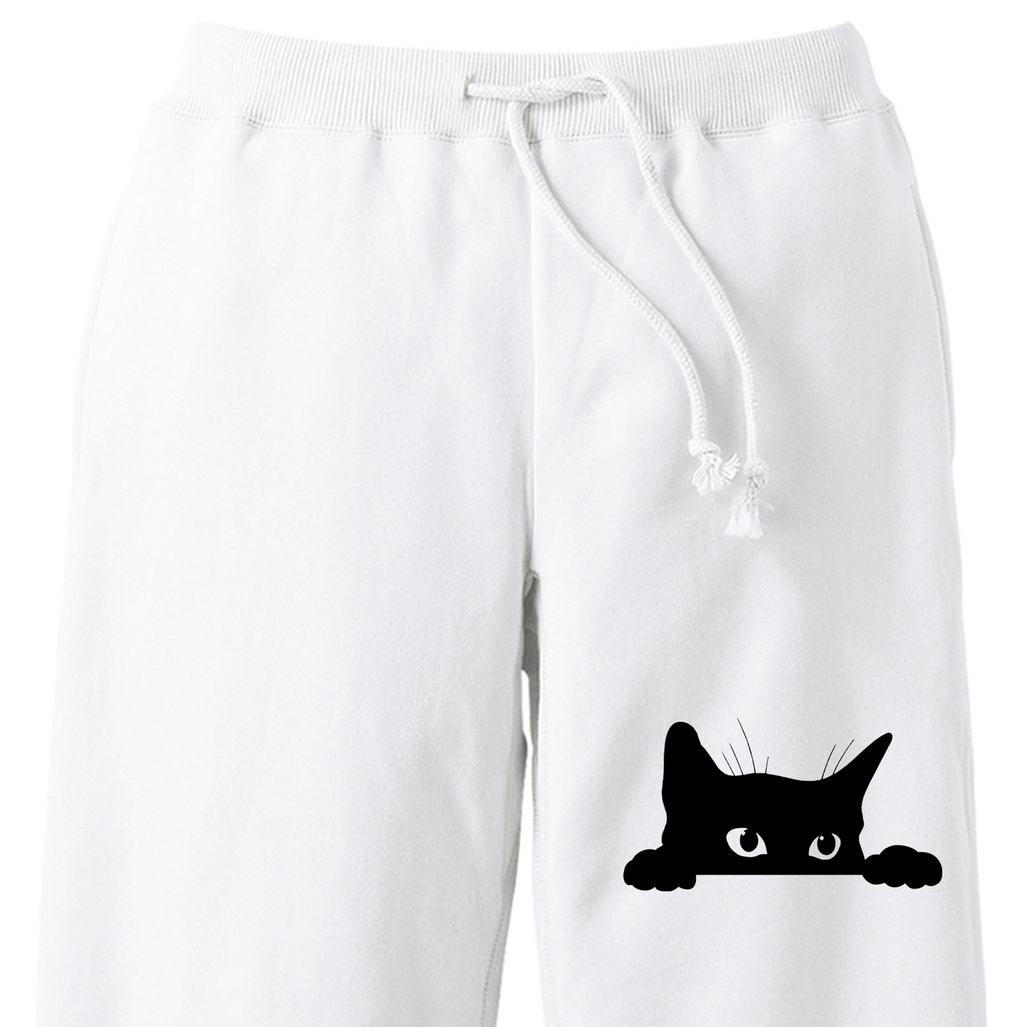猫 スウェット パンツ ねこ かわいい 猫イラスト 可愛い黒い猫 2.