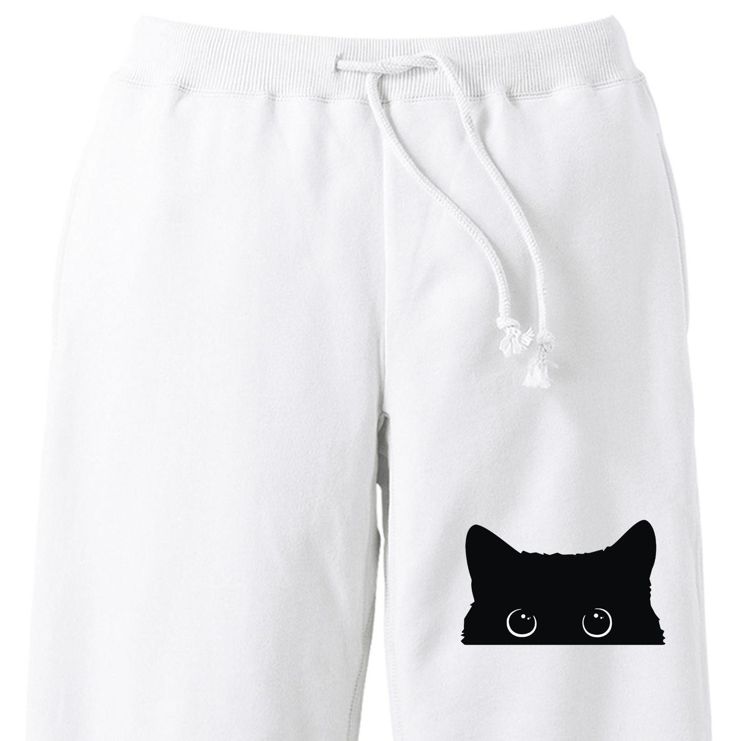 猫 スウェット パンツ ねこ かわいい 猫イラスト 可愛い黒い猫.