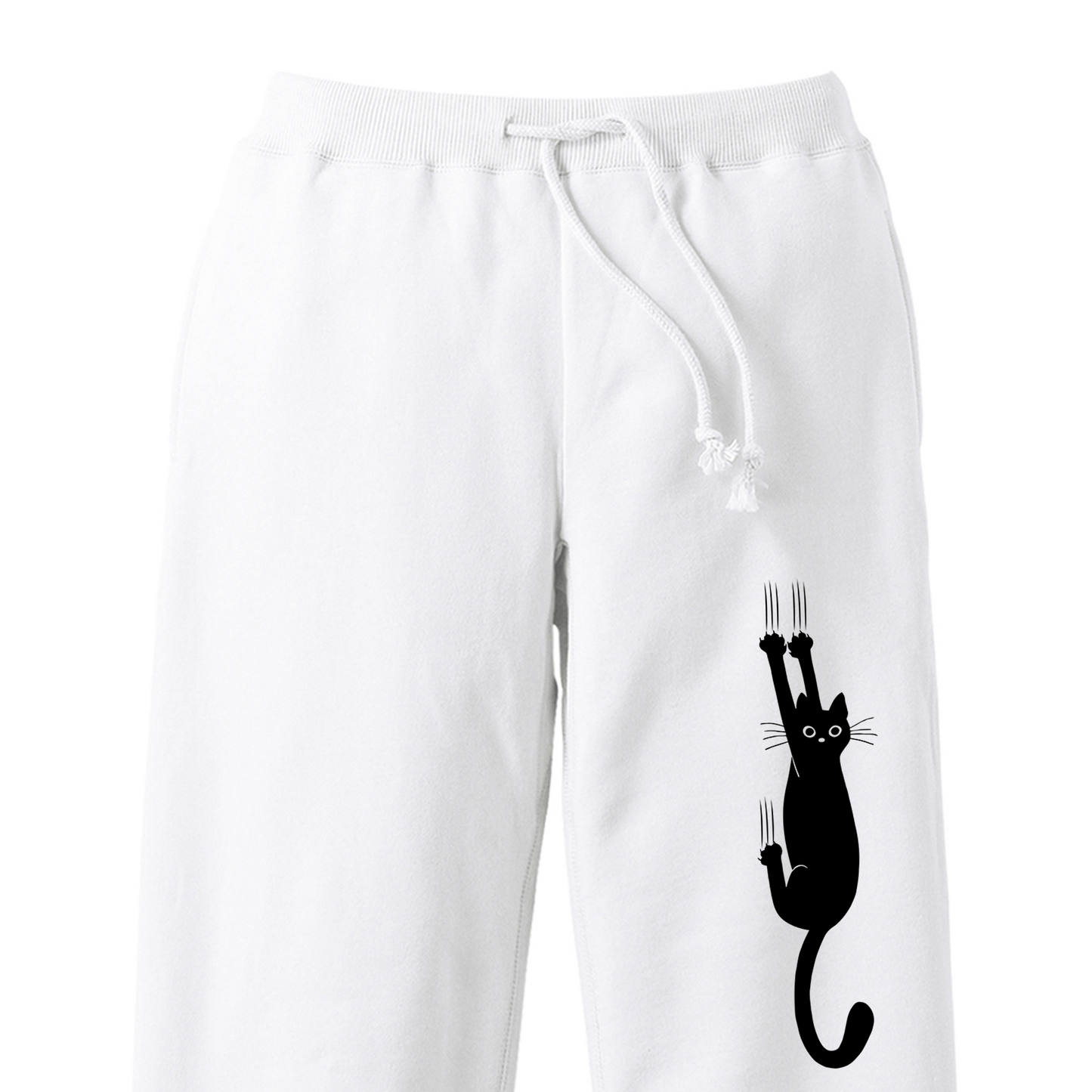 猫 スウェット パンツ ねこ かわいい 猫イラスト 引っ掻く猫 1.