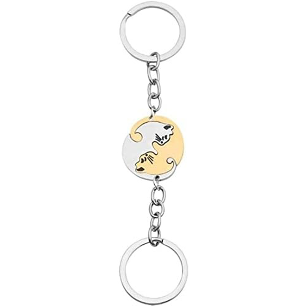 可愛い陽猫ペンダントネックレスキーホルダー 男女兼用 恋人 人気 プレゼント セット販売 (割引クーポン対象外)