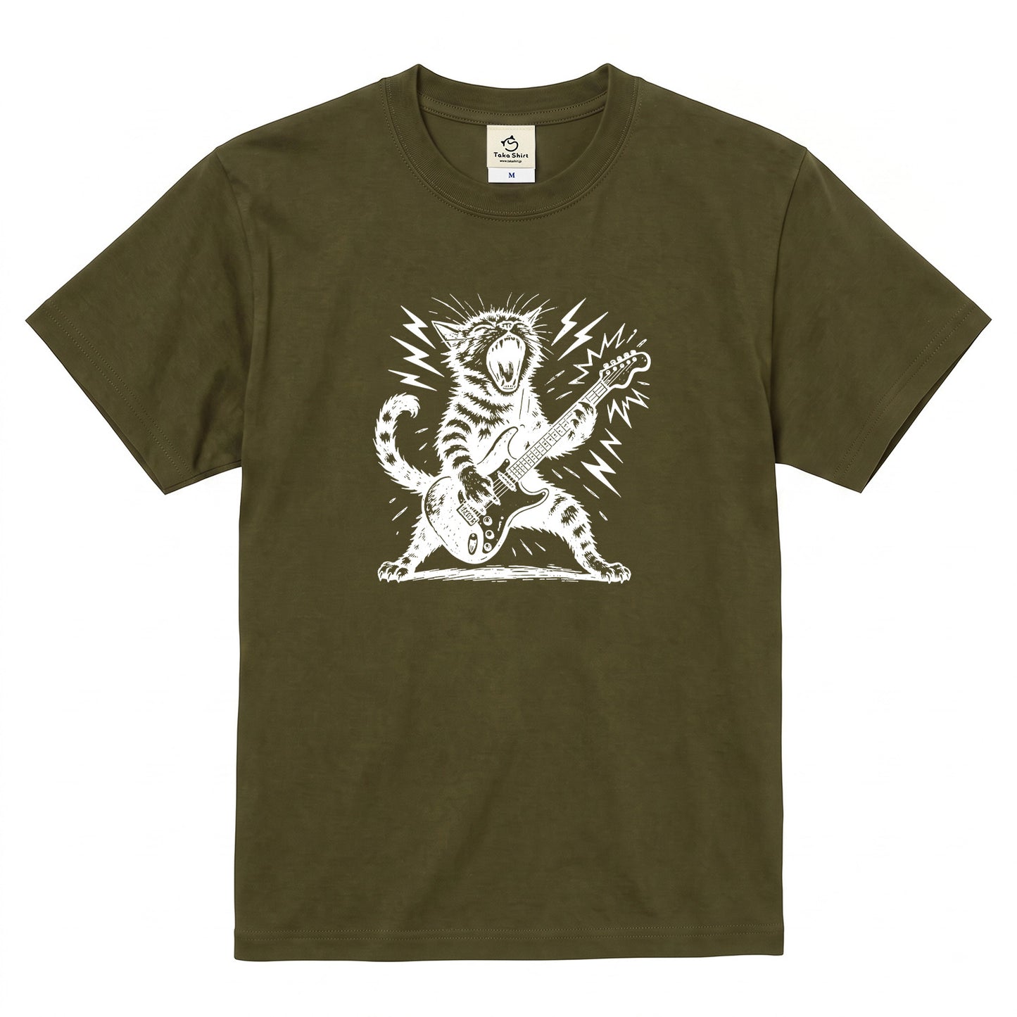 ロック猫ギター Tシャツ | 音楽好きに人気