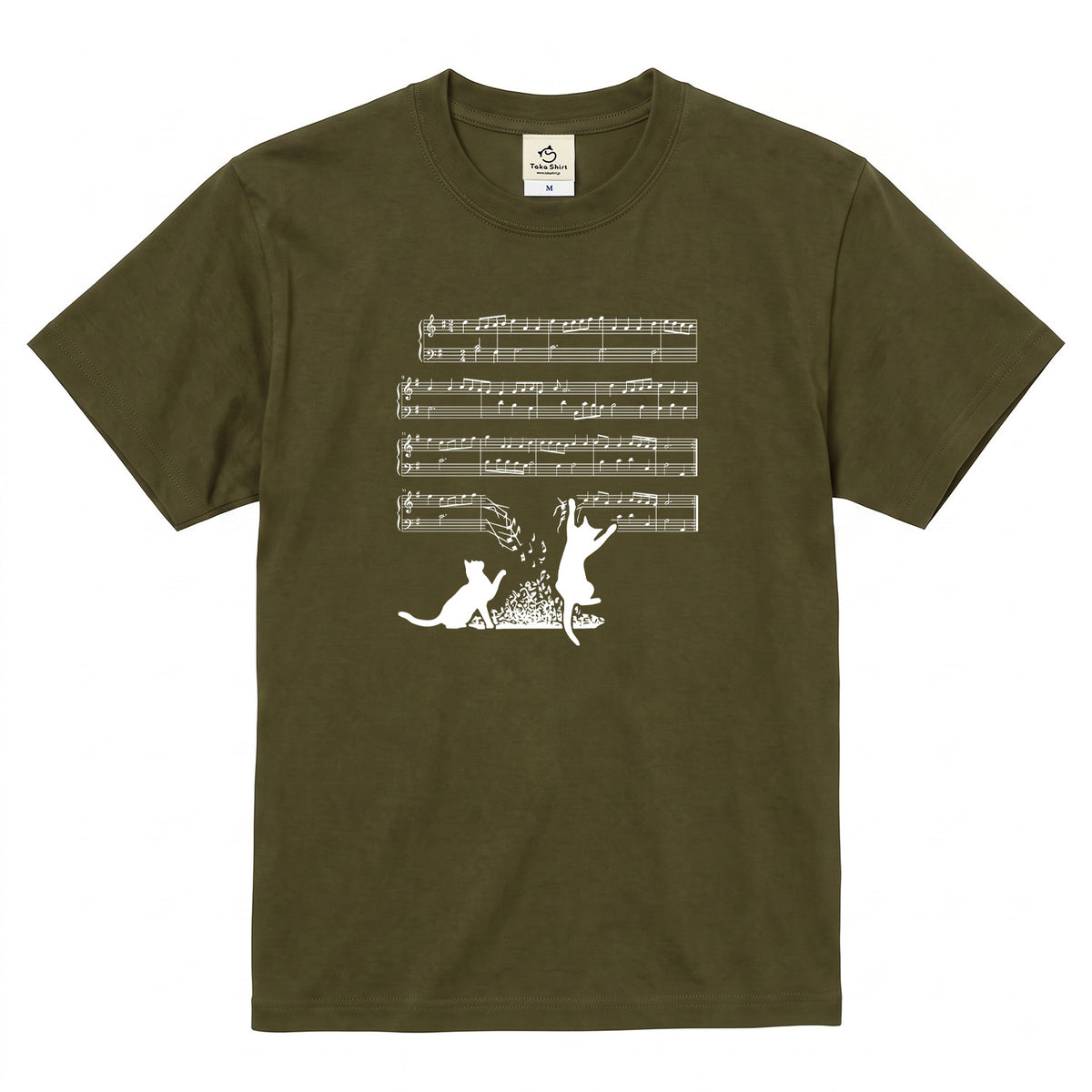 猫音符 Tシャツ | 音楽好きに人気