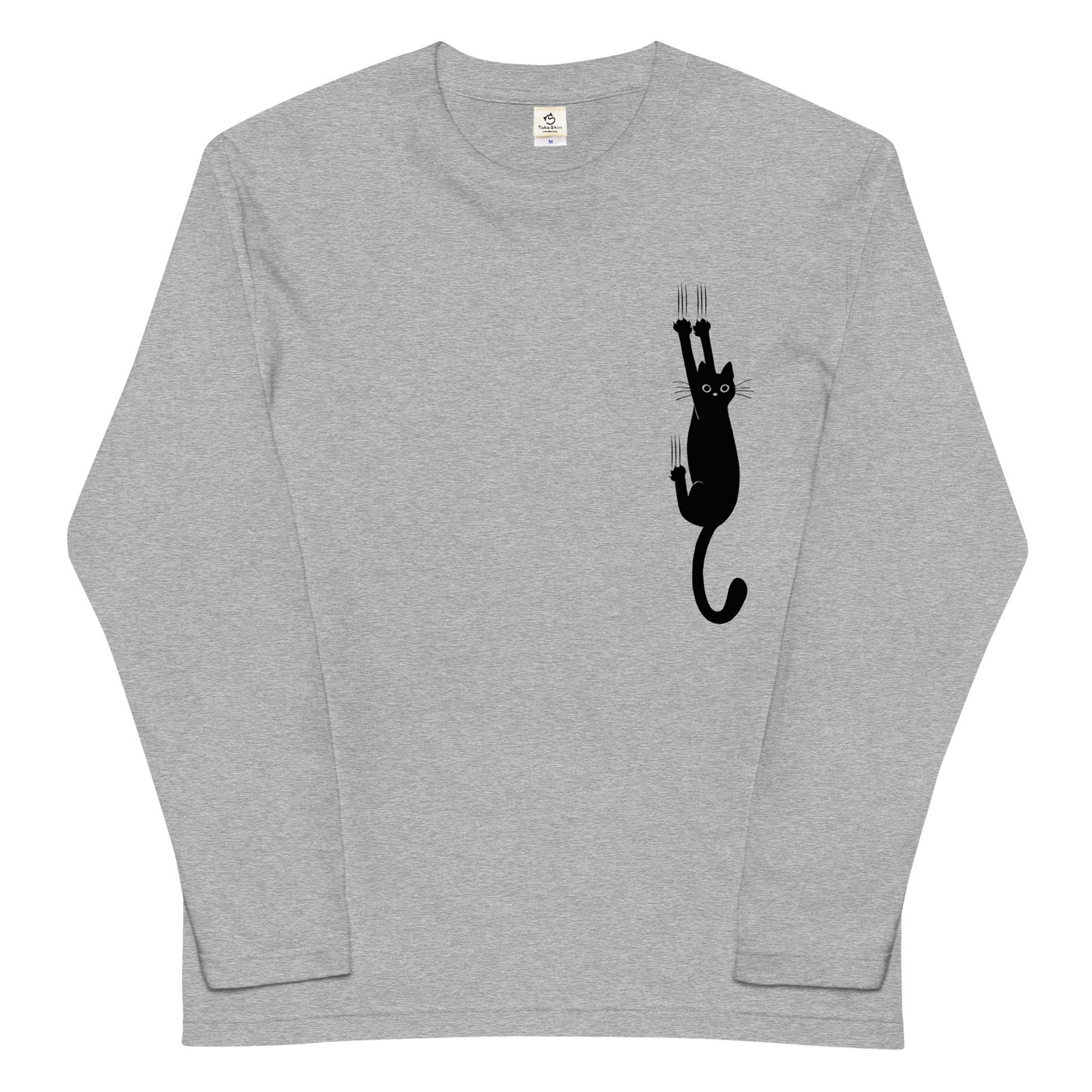 猫 ロン t 猫 長袖 t シャツ ねこ 猫イラスト 引っ掻く猫.