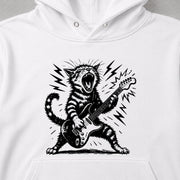 ロック キャット 猫 エレキギター ロッカー パーカー |フロントプリント