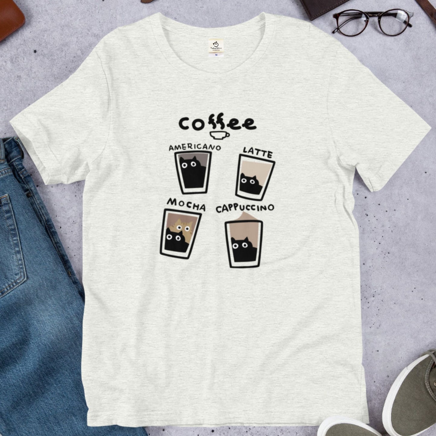 猫tシャツ ねこ 猫イラスト 猫カフェ|アダルト&キッズサイズ.