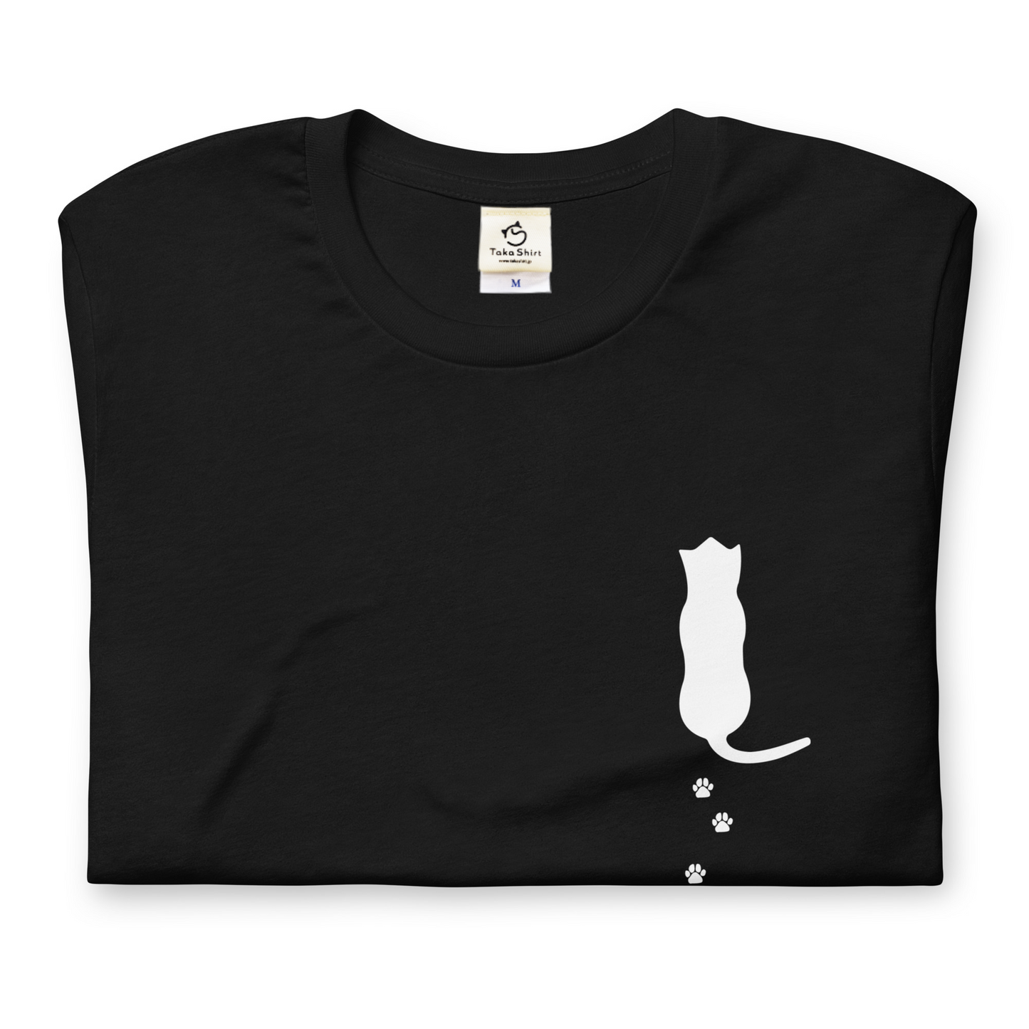 猫tシャツ ねこ 猫イラスト 猫の足跡|アダルト&キッズサイズ.