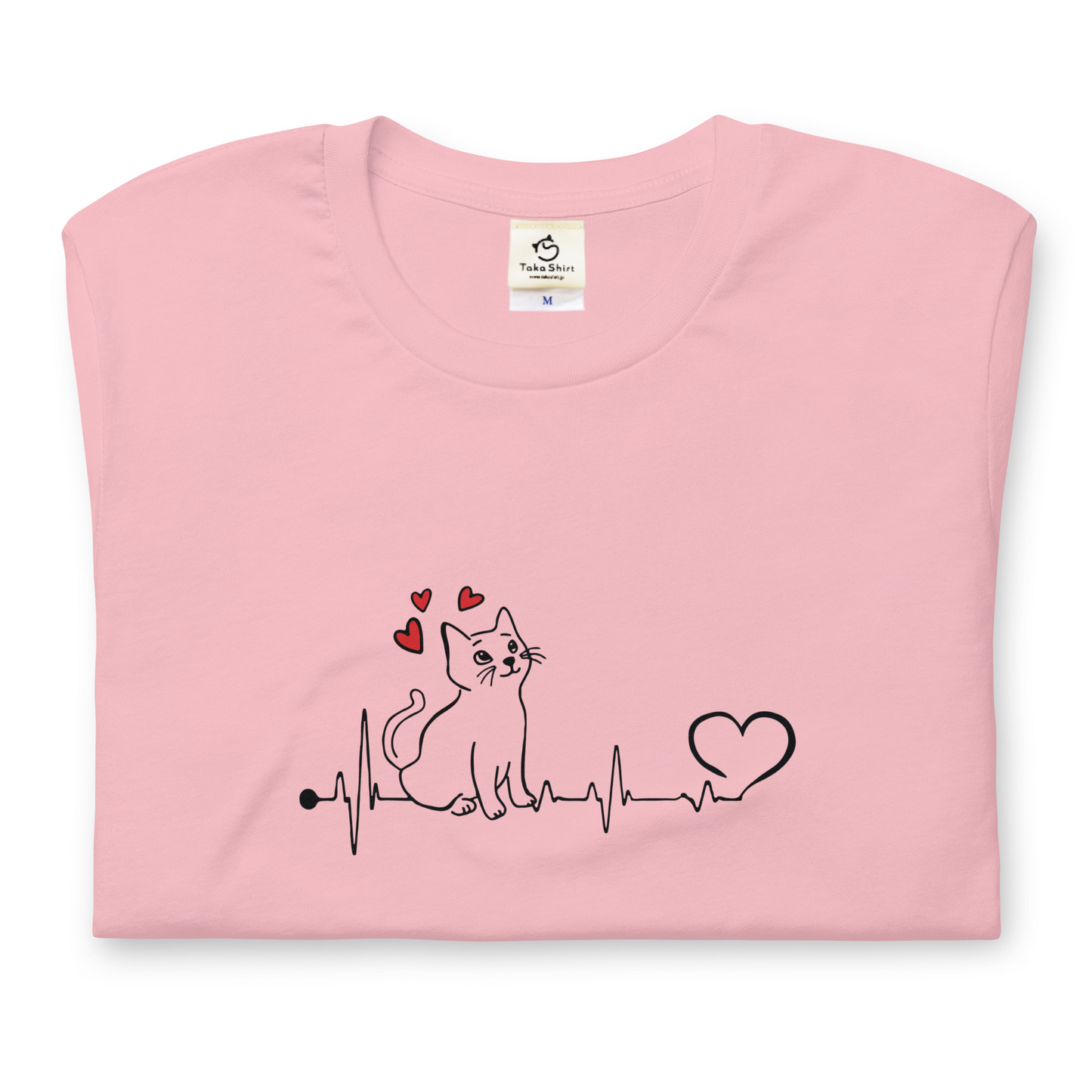 【バレンタイン限定】猫tシャツ ねこ 可愛い猫イラスト|アダルト&キッズサイズ