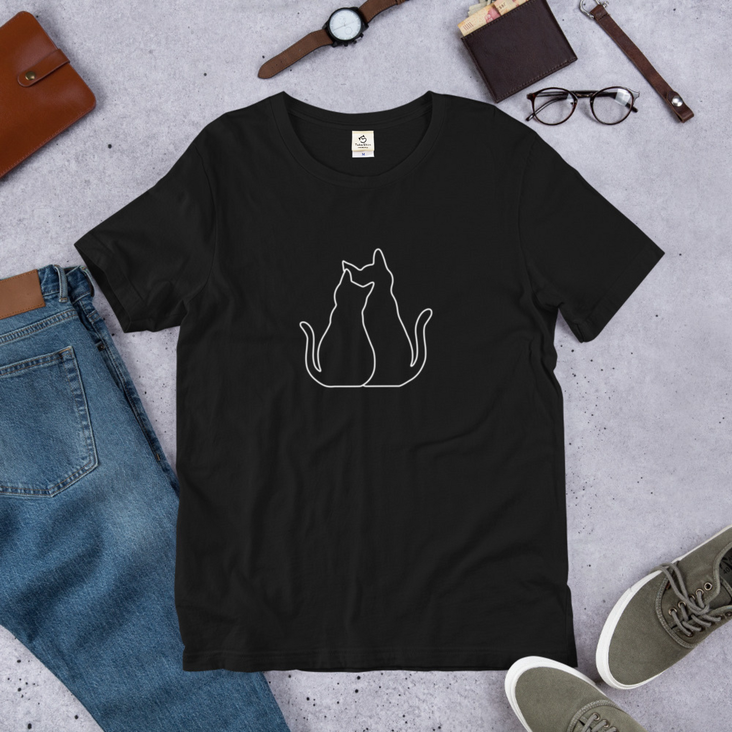 【バレンタイン限定】猫tシャツ ねこ 猫イラスト猫|アダルト&キッズサイズ.