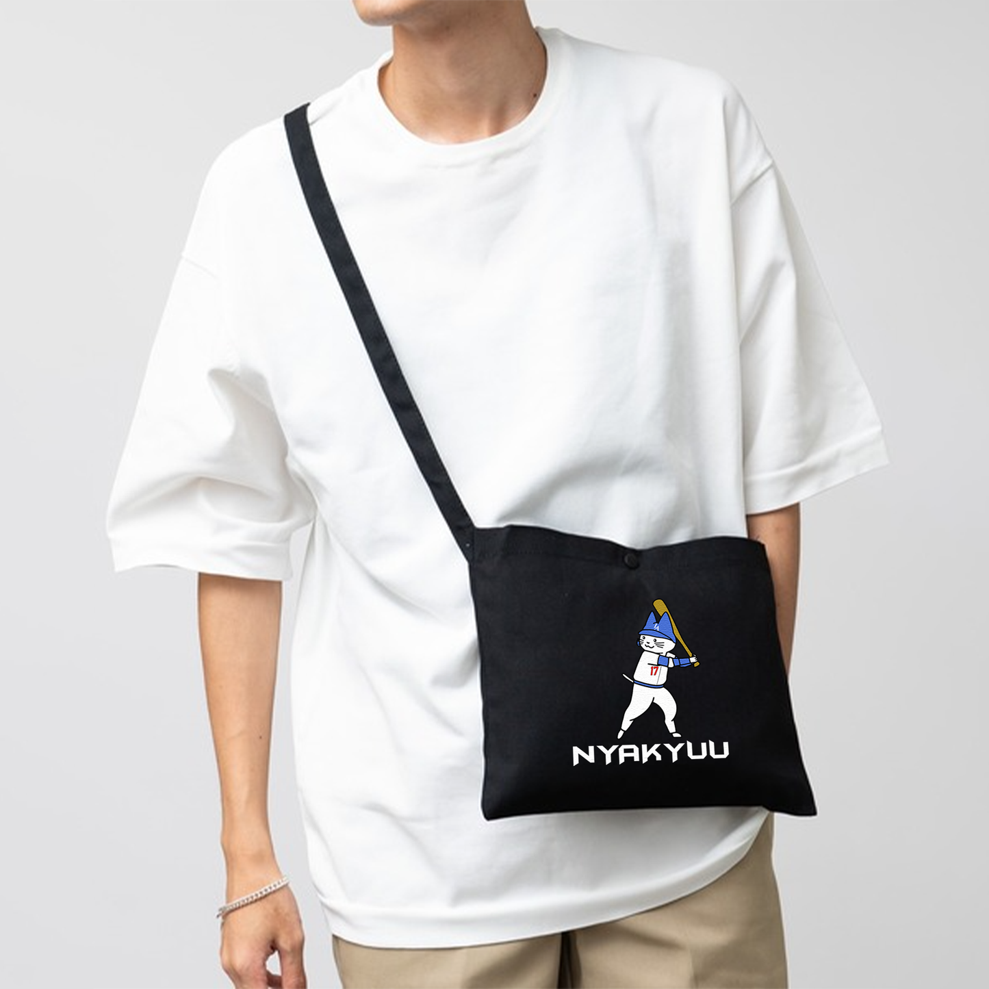 猫イラスト レギュラー キャンバス サコッシュ 大谷 ドジャース