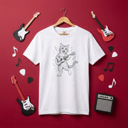 ウクレレキャット | かわいい猫 ウクレレ 演奏 イラスト Tシャツ【猫好き・音楽好き・誕生日ギフトに最適】