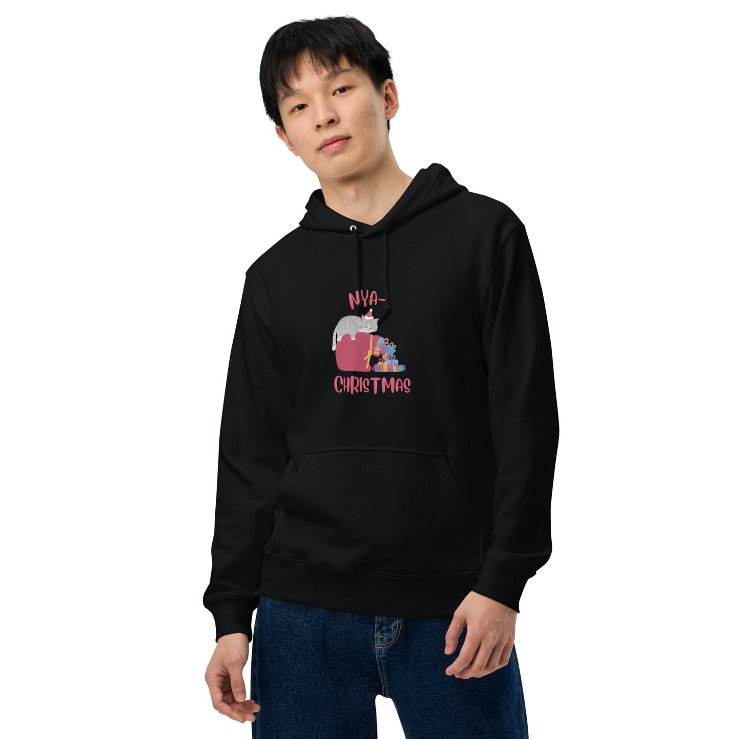 【クリスマス限定商品】猫 パーカー ねこ かわいい 猫イラスト 猫クリスマス.