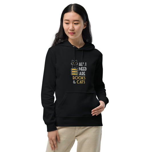 猫 パーカー ねこ かわいい 猫イラスト All I Need Are Books And Cats |アダルト&キッズサイズ.