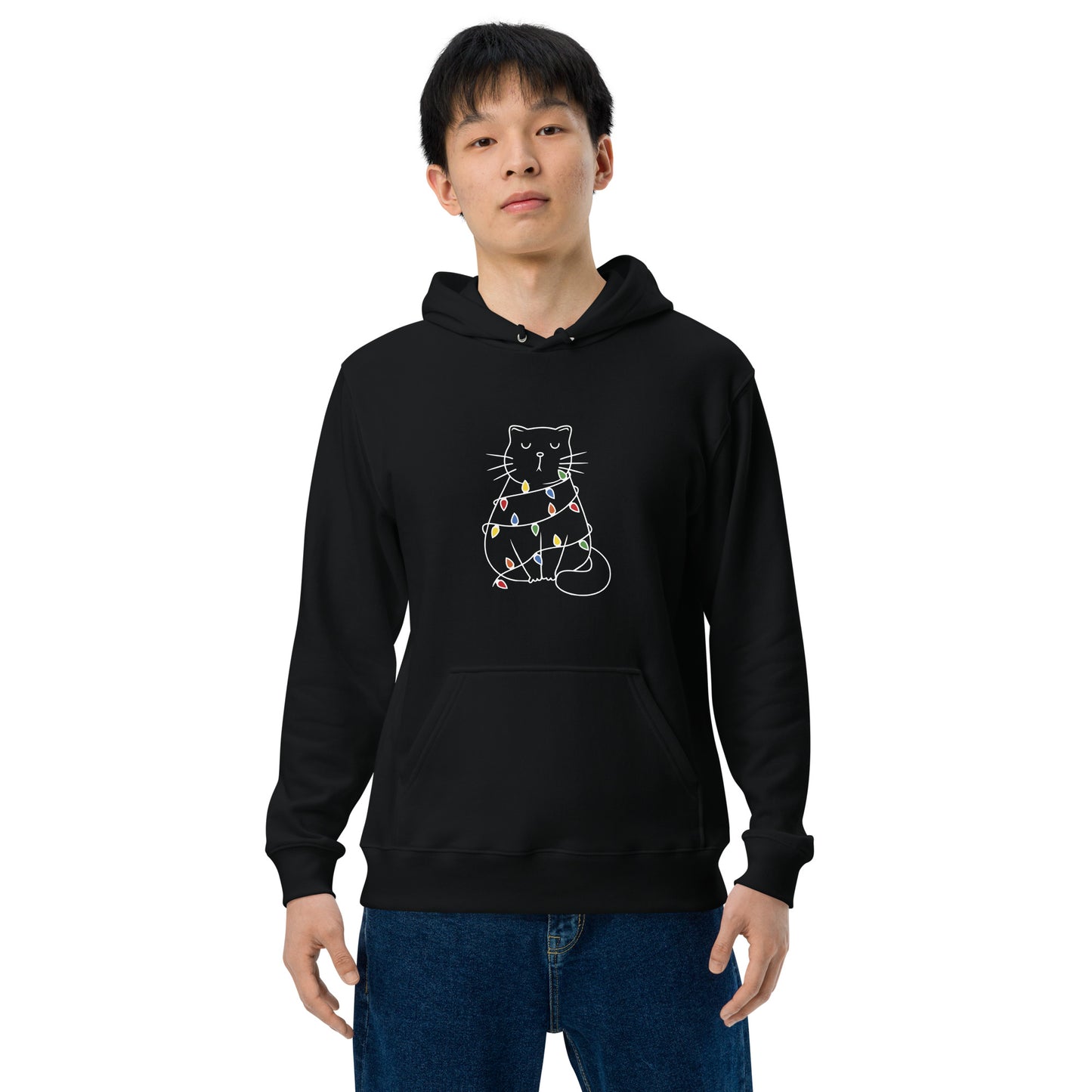 【クリスマス限定商品】猫 パーカー ねこ かわいい 猫イラスト 猫クリスマス.