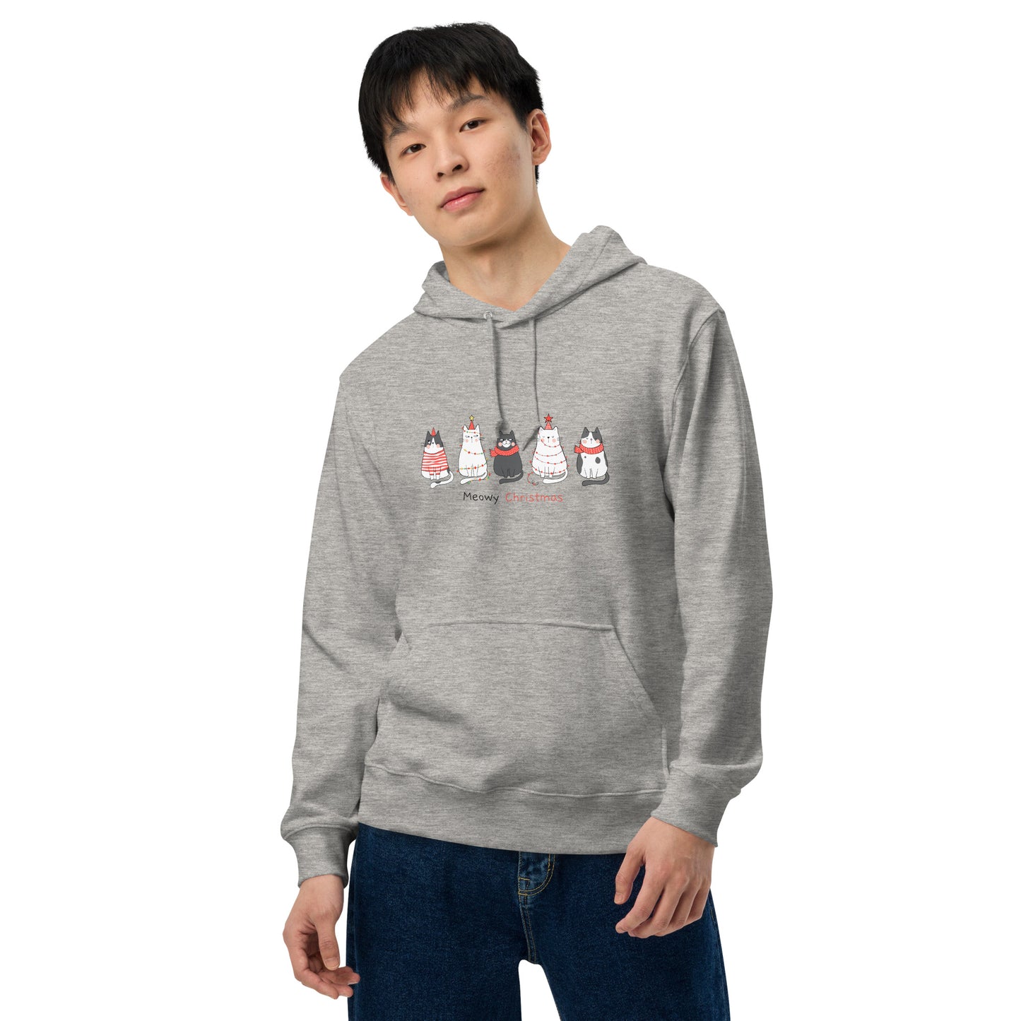 【クリスマス限定商品】猫 パーカー ねこ かわいい 猫イラスト 猫クリスマス.