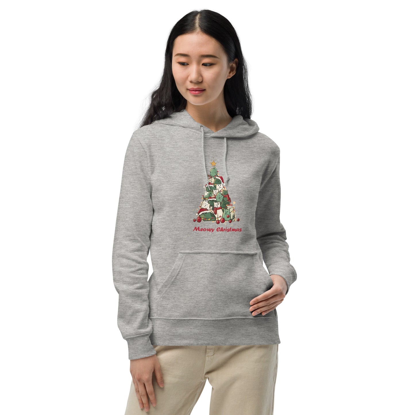 【クリスマス限定商品】猫 パーカー ねこ かわいい 猫イラスト 猫クリスマス.