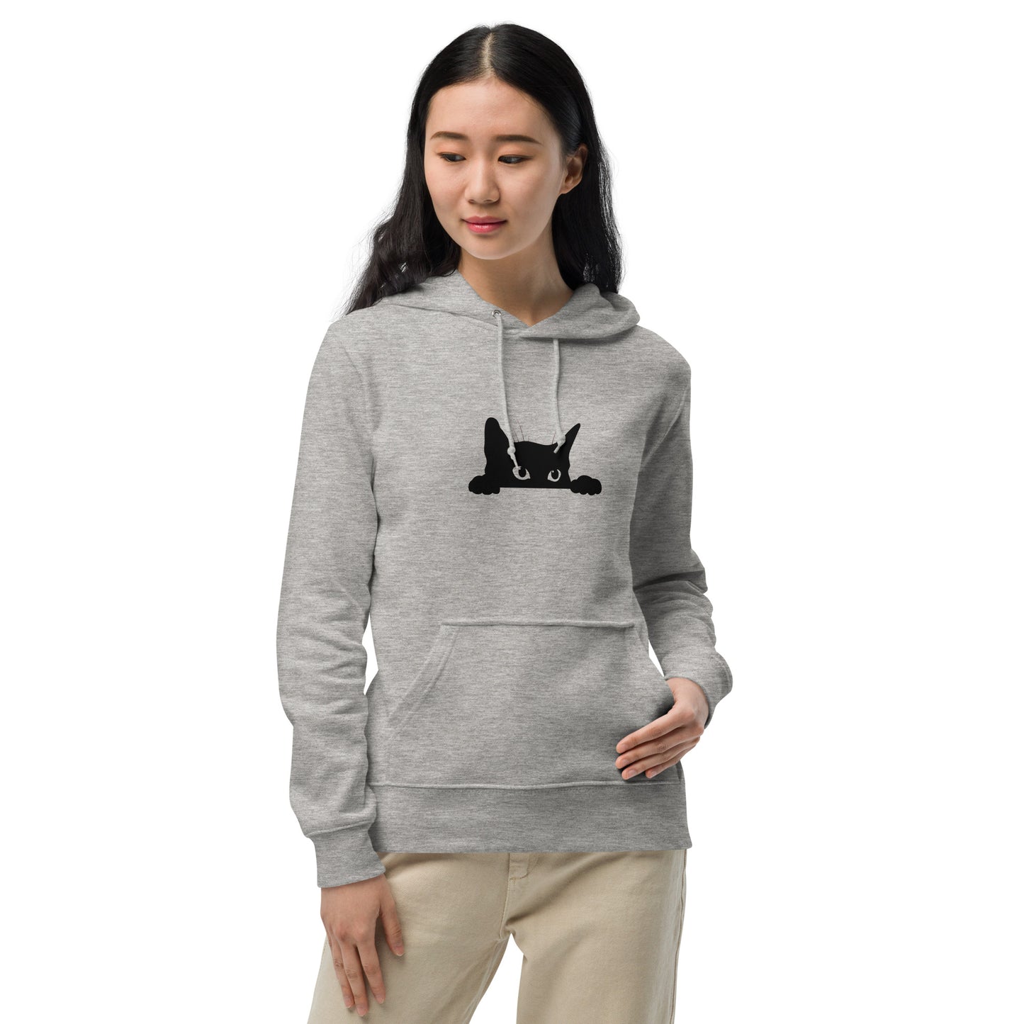 猫 パーカー ねこ かわいい 可愛い猫イラスト黒猫.