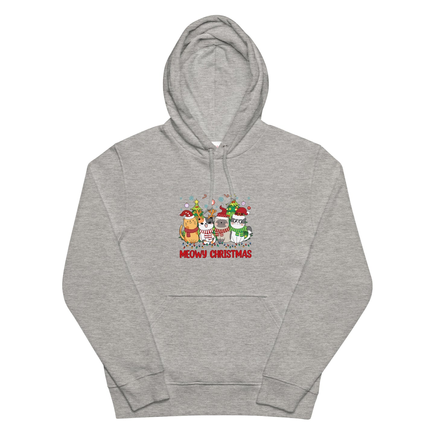 【クリスマス限定商品】猫 パーカー ねこ かわいい 猫イラスト 猫クリスマス.