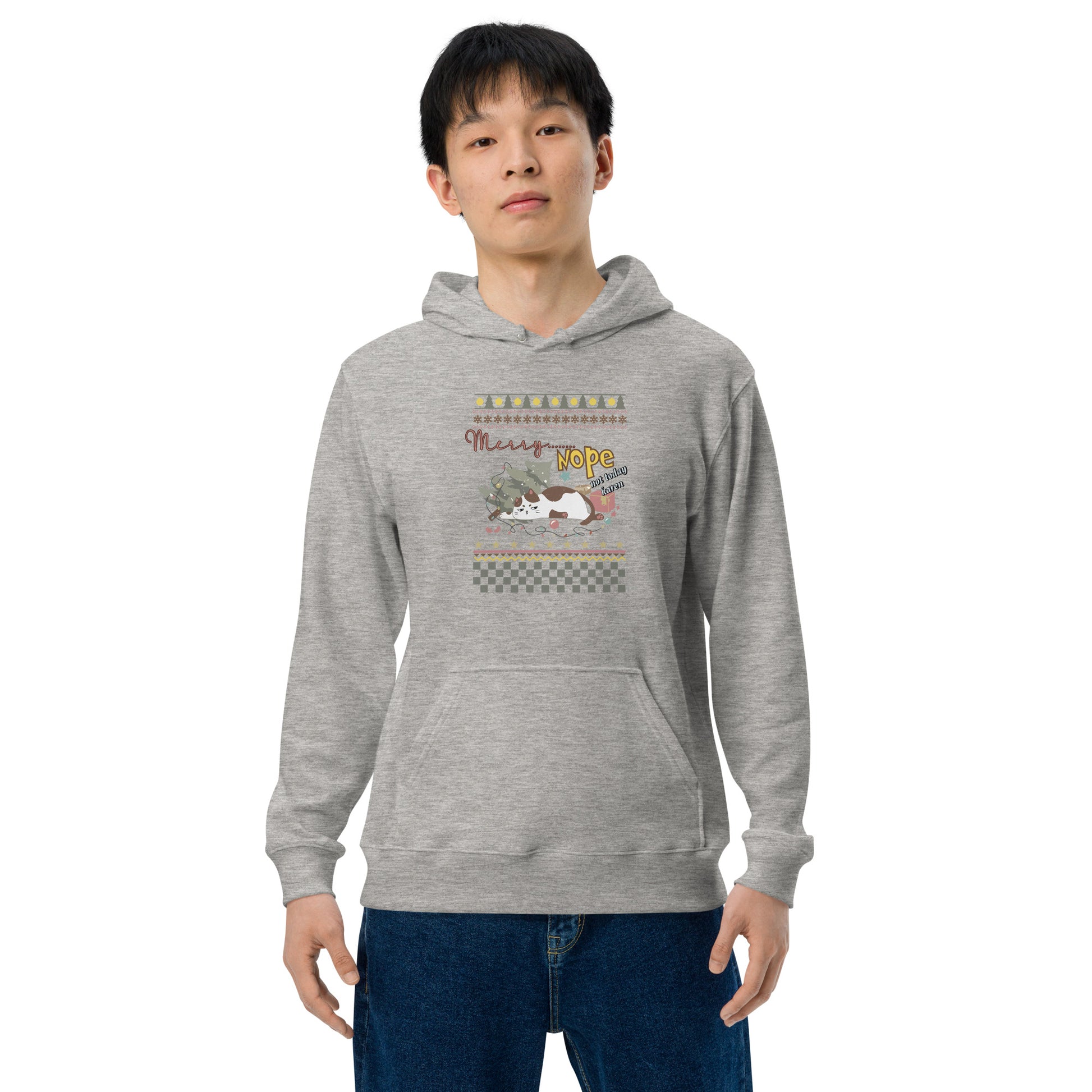 【クリスマス限定商品】猫 パーカー ねこ かわいい 猫イラスト 猫クリスマス.