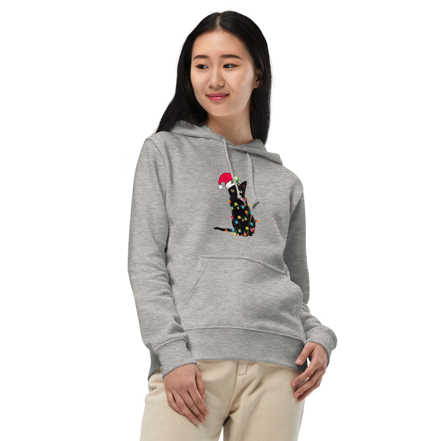 【クリスマス限定商品】猫 パーカー ねこ かわいい 猫イラスト 猫クリスマス.