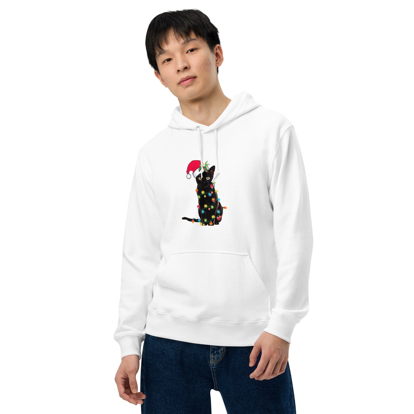 【クリスマス限定商品】猫 パーカー ねこ かわいい 猫イラスト 猫クリスマス.