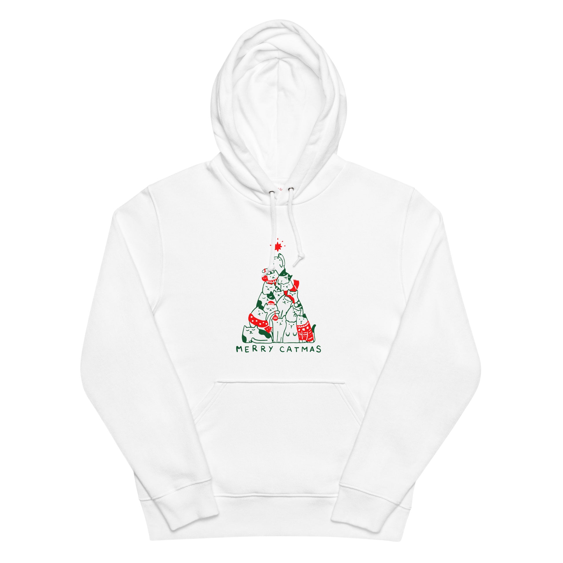 【クリスマス限定商品】猫 パーカー ねこ かわいい 猫イラスト 猫クリスマス.