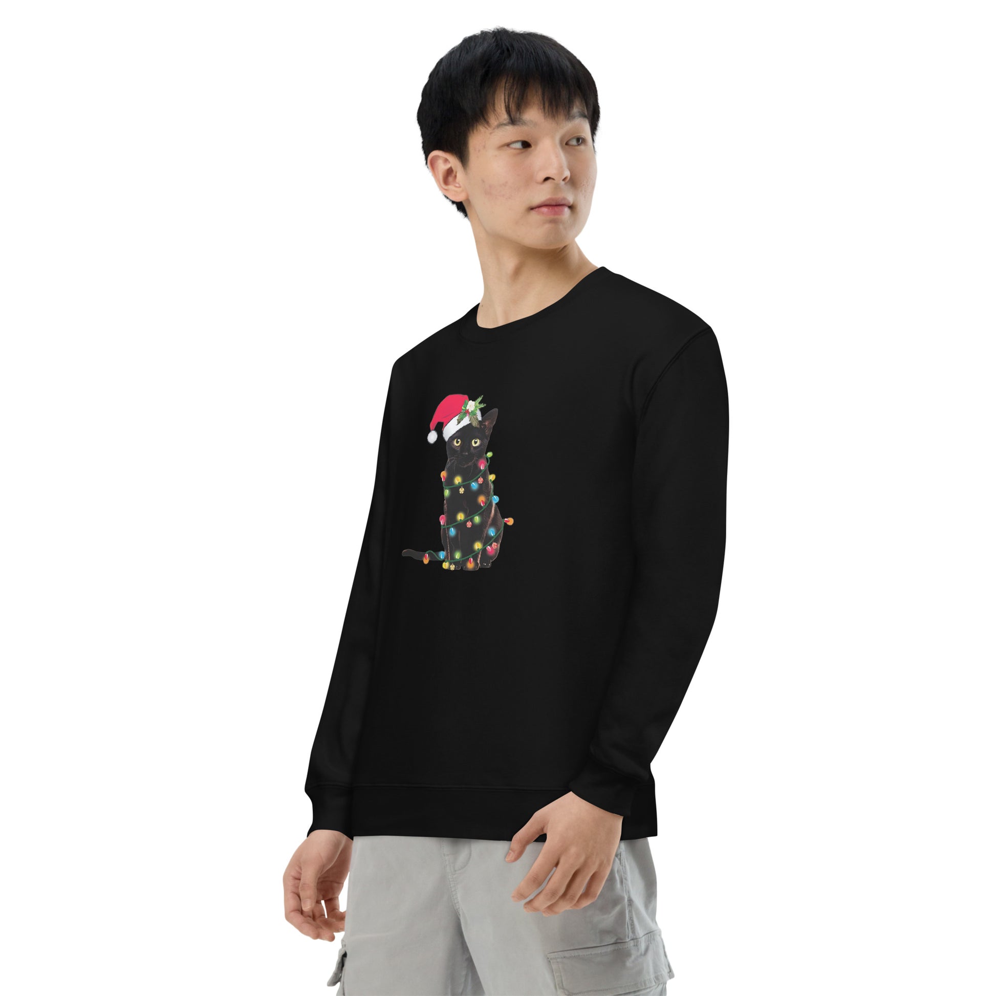 【クリスマス限定商品】猫 トレーナー ねこ かわいい 猫イラスト 猫クリスマス.