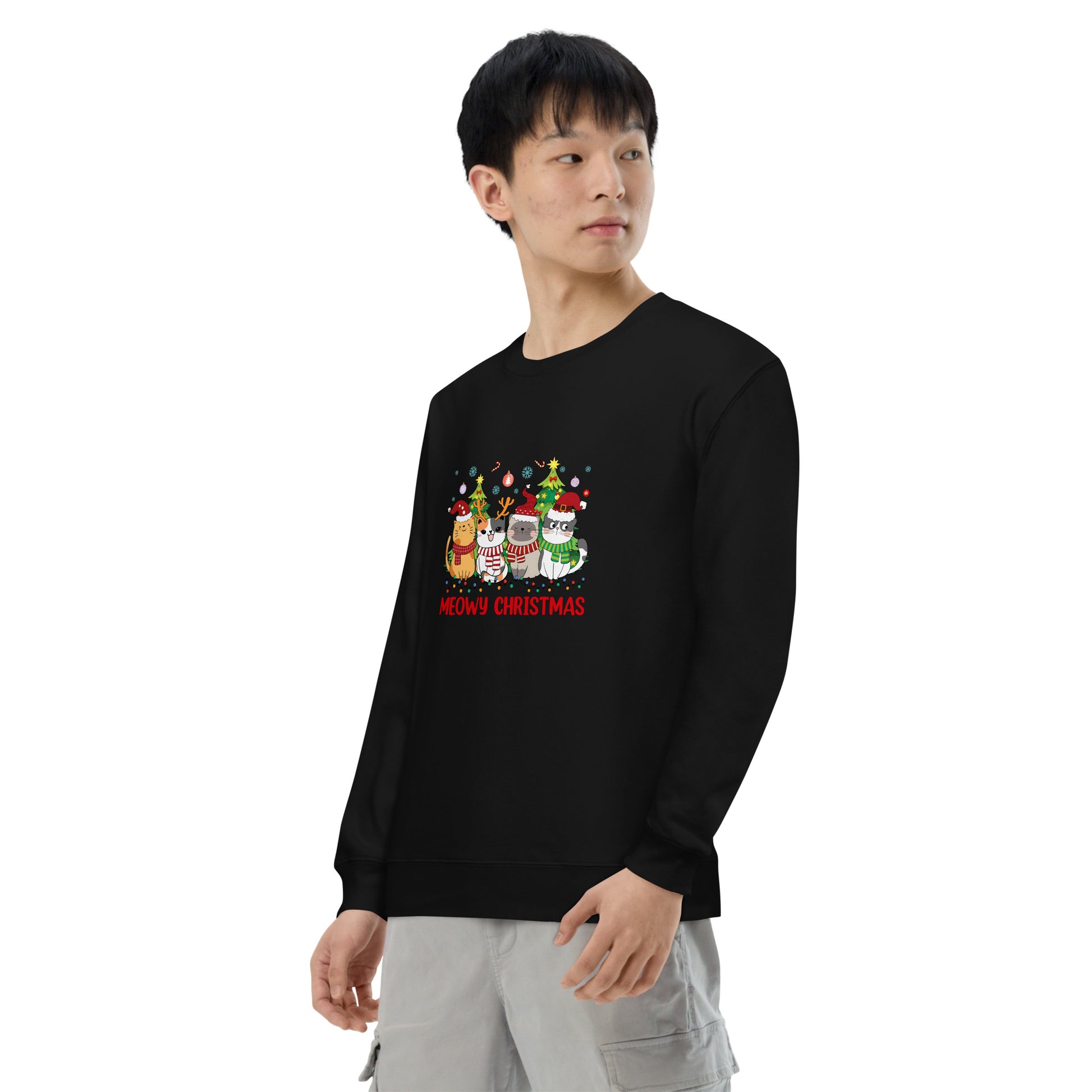 【クリスマス限定商品】猫 トレーナー ねこ かわいい 猫イラスト 猫クリスマス.