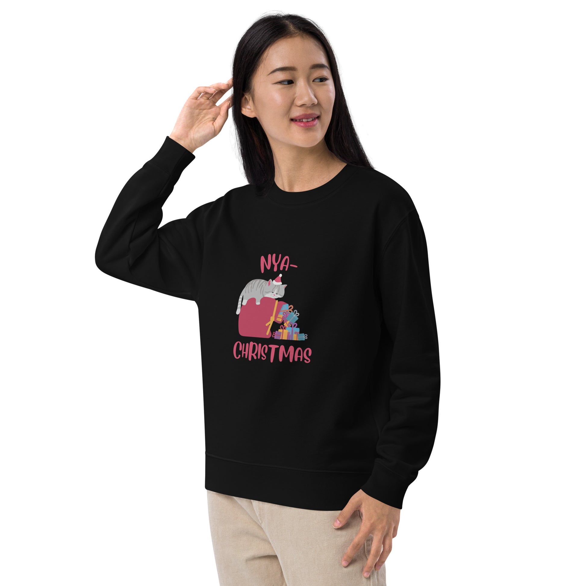 【クリスマス限定商品】猫 トレーナー ねこ かわいい 猫イラスト 猫クリスマス.