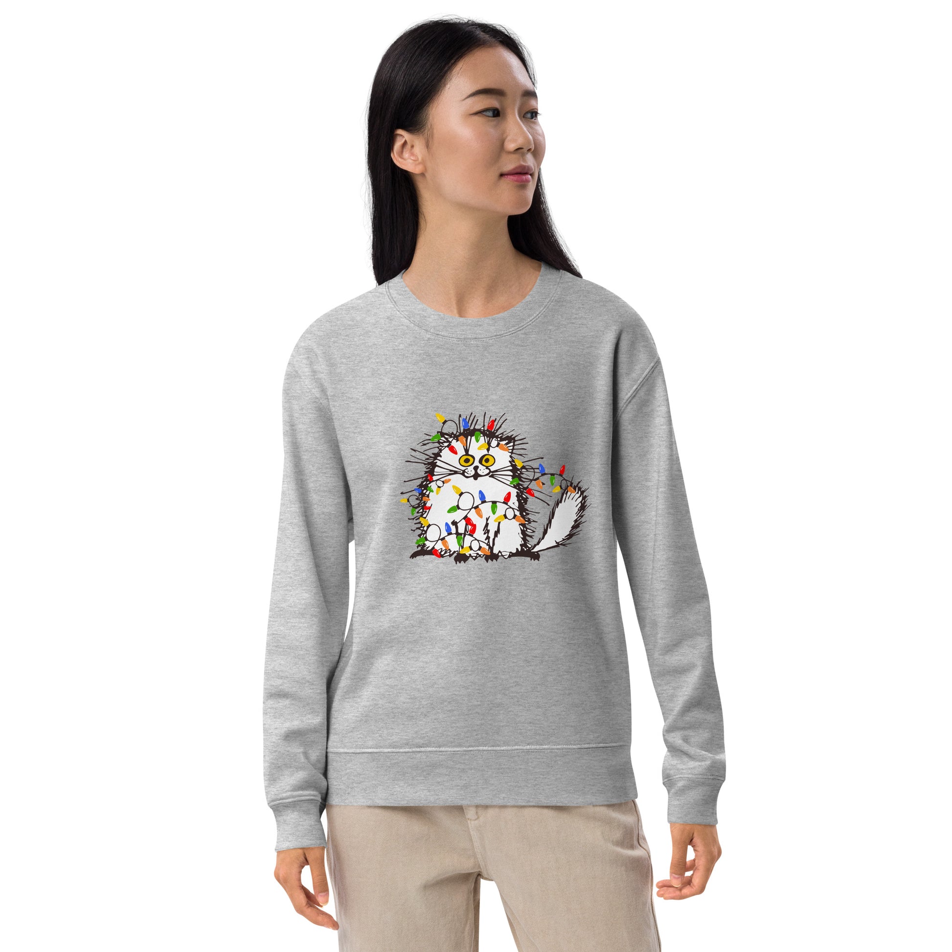 【クリスマス限定商品】猫 トレーナー ねこ かわいい 猫イラスト 猫クリスマス.