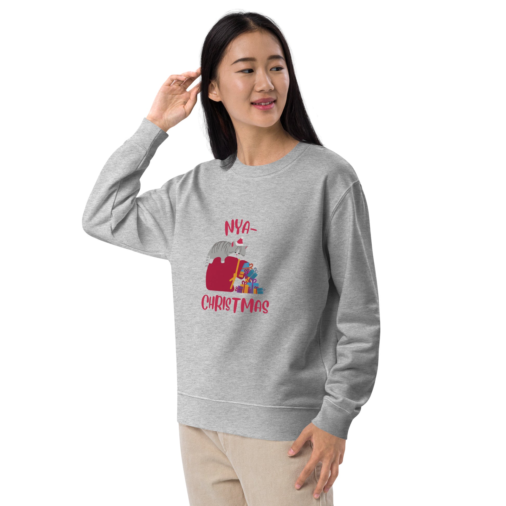 【クリスマス限定商品】猫 トレーナー ねこ かわいい 猫イラスト 猫クリスマス.