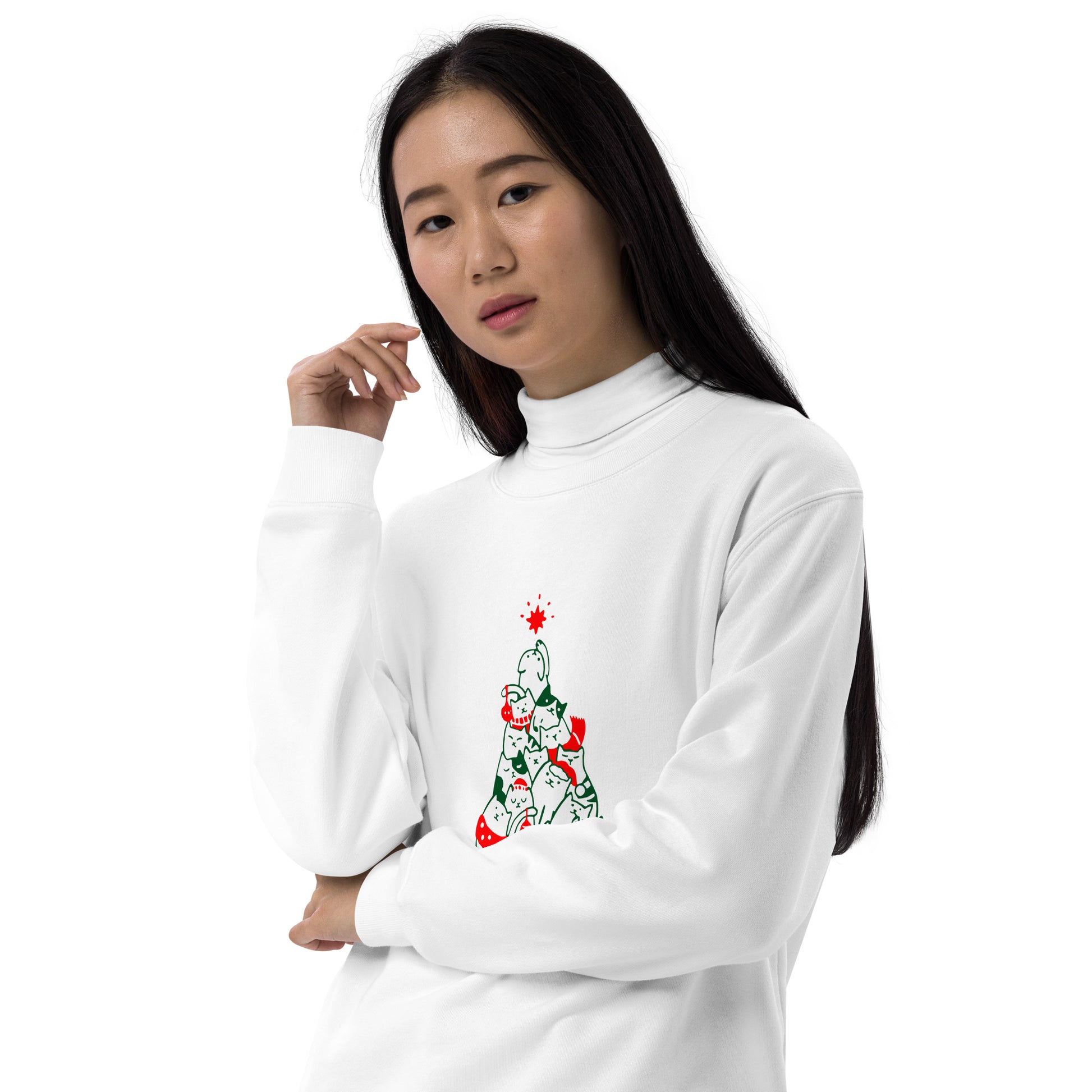 【クリスマス限定商品】猫 トレーナー ねこ かわいい 猫イラスト 猫クリスマス.