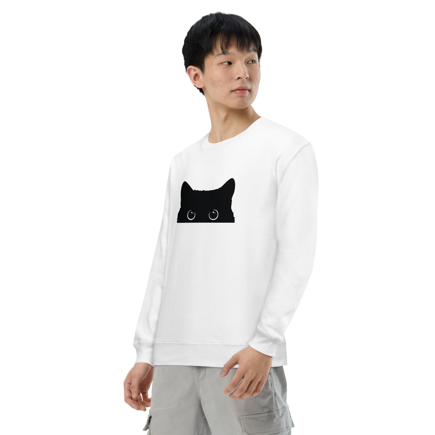 猫 トレーナー ねこ かわいい 猫イラスト 可愛い黒い猫.