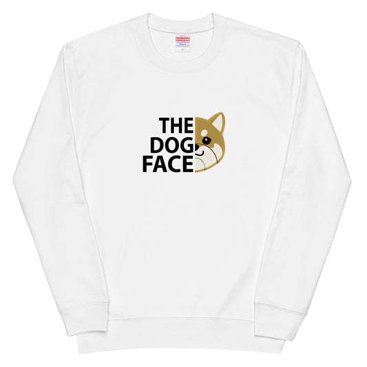 犬 トレーナー いぬ かわいい 犬イラスト 柴犬 THE DOG FACE.