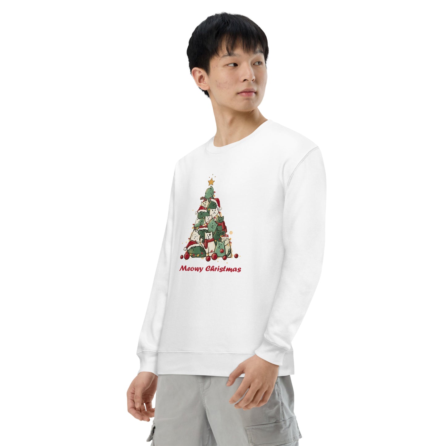 【クリスマス限定商品】猫 トレーナー ねこ かわいい 猫イラスト 猫クリスマス.