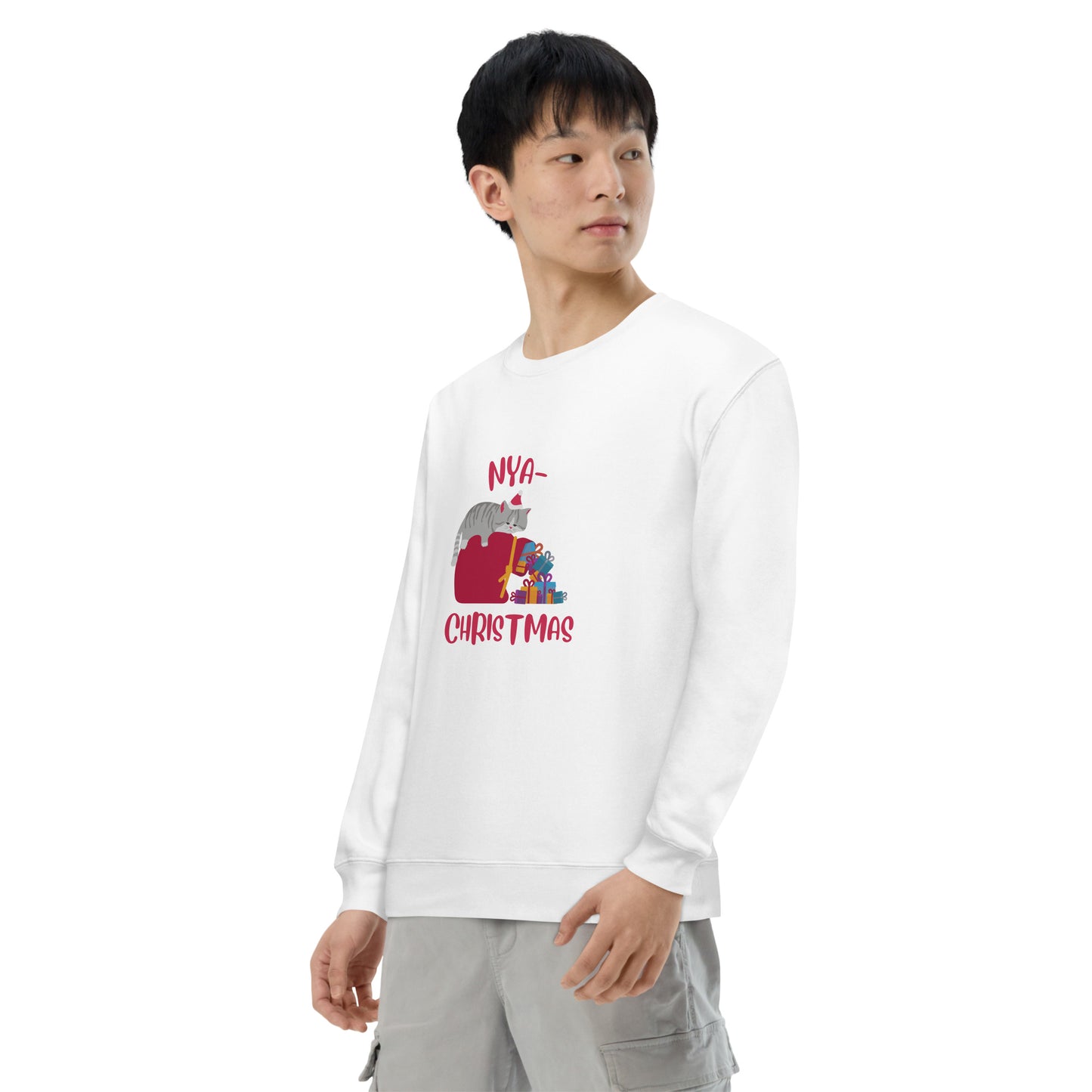 【クリスマス限定商品】猫 トレーナー ねこ かわいい 猫イラスト 猫クリスマス.