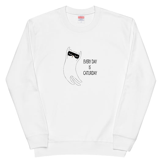 猫 トレーナー ねこ かわいい 猫イラスト Every day is Caturday 毎日は猫の土曜日.