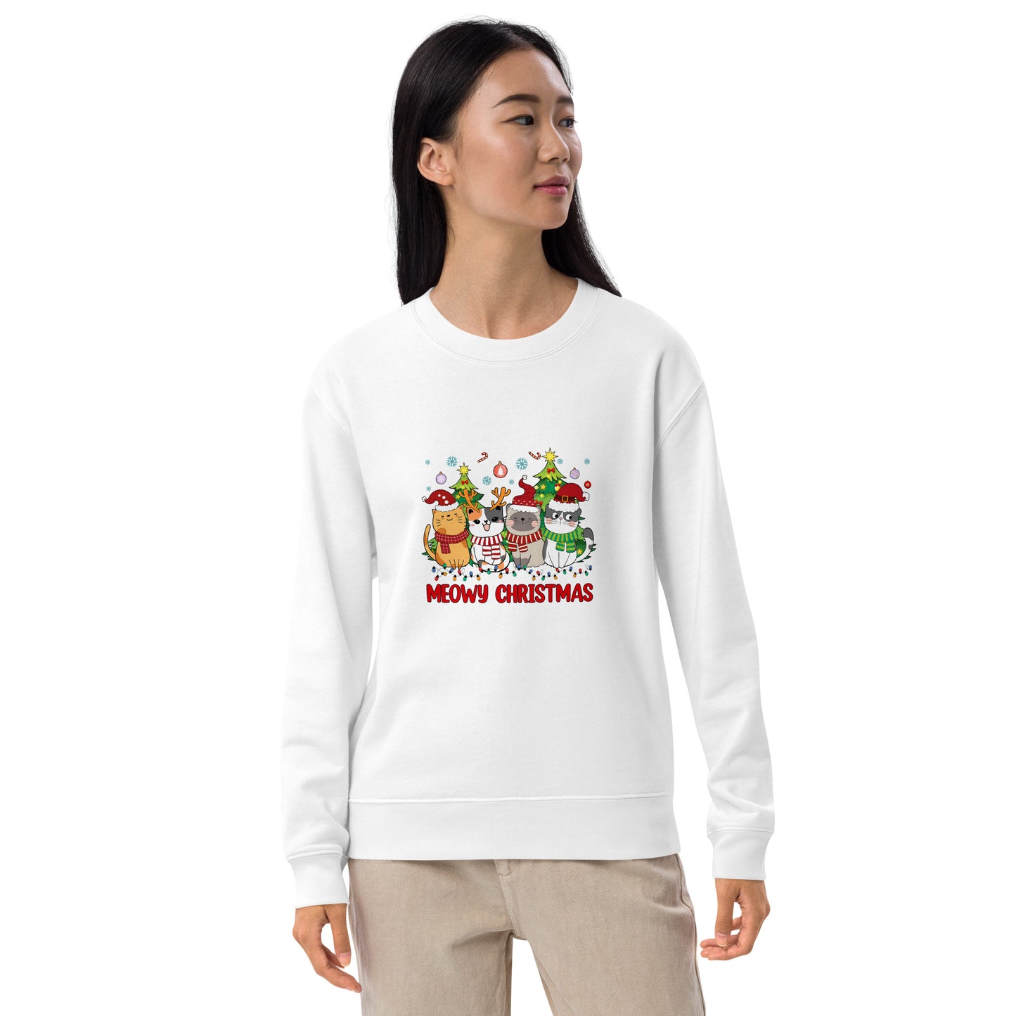 【クリスマス限定商品】猫 トレーナー ねこ かわいい 猫イラスト 猫クリスマス.