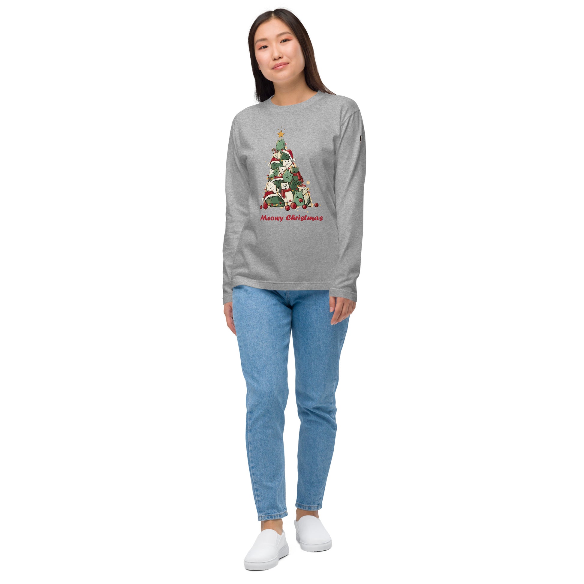 【クリスマス限定商品】猫 ロン t 猫 長袖 t シャツ ねこ 猫イラスト 猫クリスマス.