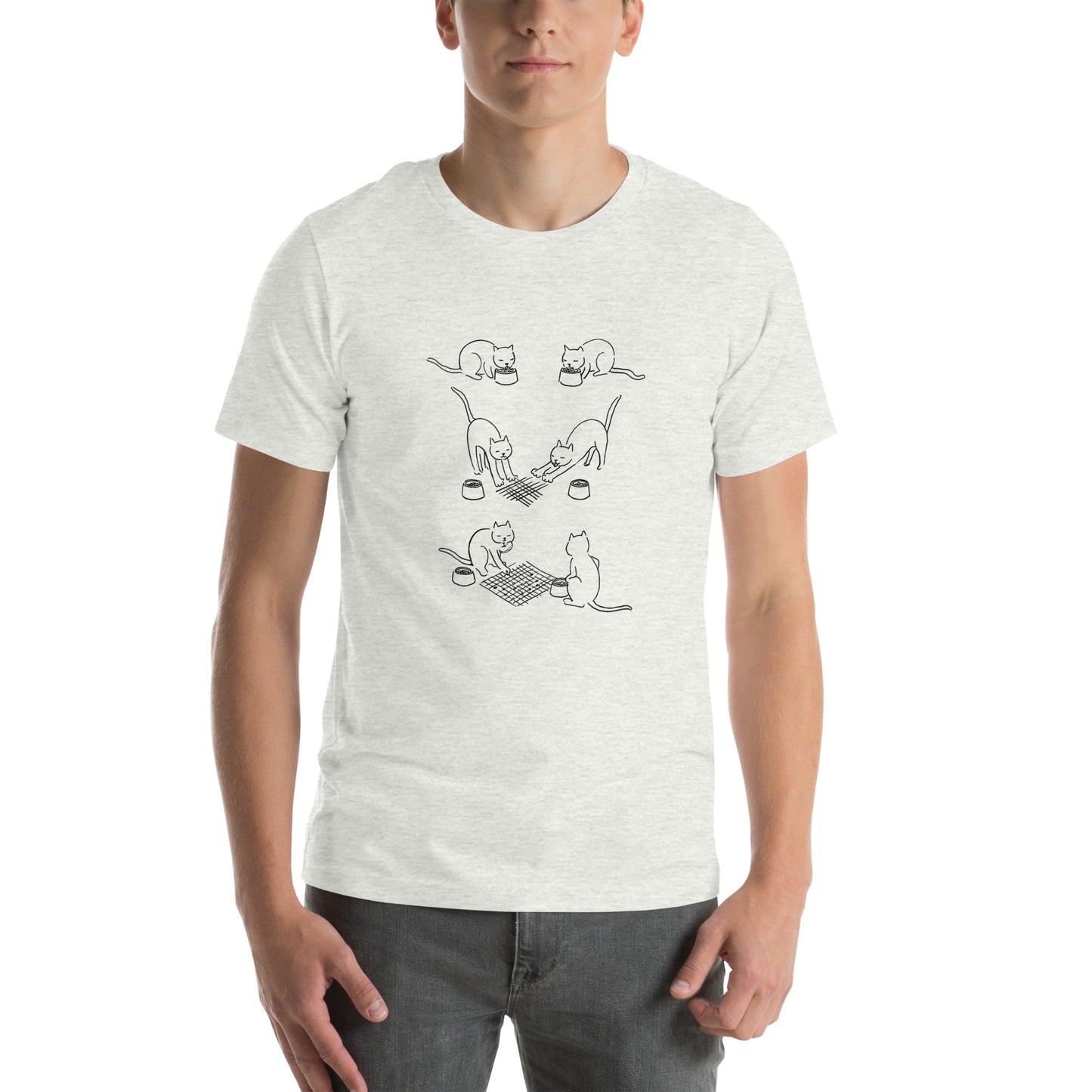 猫tシャツ ねこ 猫イラスト おもしろ tシャツ かわいい 猫ピンズ 囲碁|アダルト&キッズサイズ.