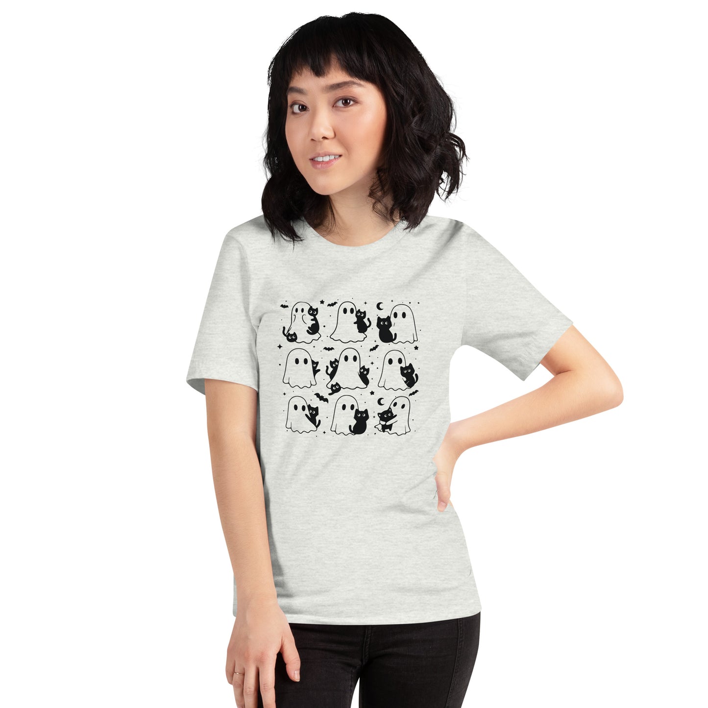 猫tシャツ ねこ 猫イラスト おもしろ tシャツ かわいい ハロウィン|アダルト&キッズサイズ.