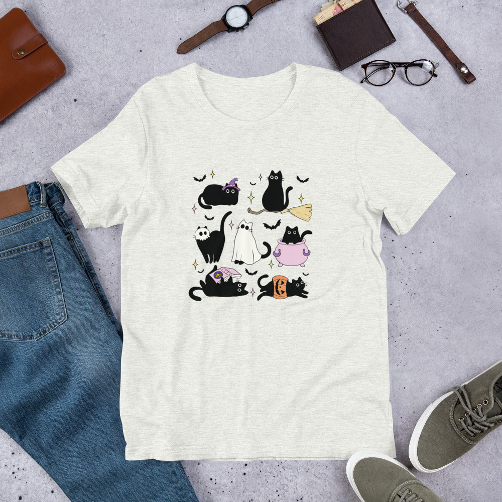 猫tシャツ ねこ 猫イラスト おもしろ tシャツ かわいい ハロウィン|アダルト&キッズサイズ.