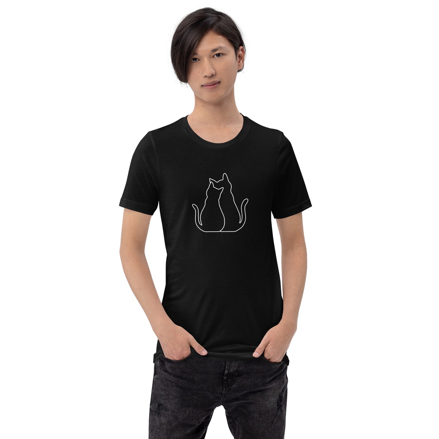 【バレンタイン限定】猫tシャツ ねこ 猫イラスト猫|アダルト&キッズサイズ.